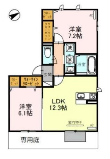 カーサ　ワイオリの間取り