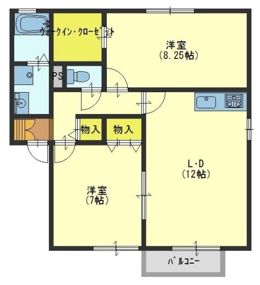 サニーサイドIZUMIの間取り