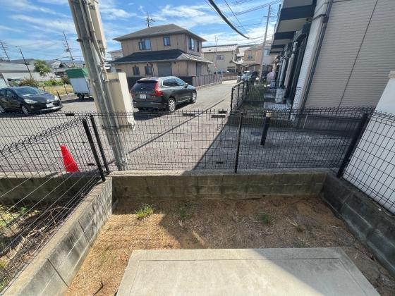 フローラ岡本の庭|お庭の付いた物件です