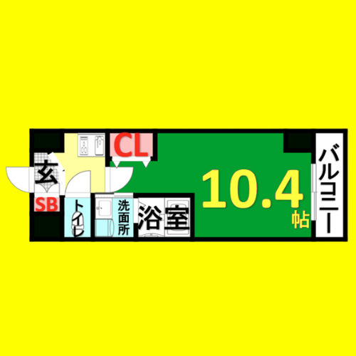 サウス名駅　名古屋市賃貸　仲介手数料無料の間取り