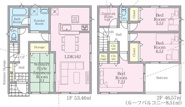 CradleGarden 那須塩原市若草町第8の間取り|全室南向きで陽当たりの良い間取りです
