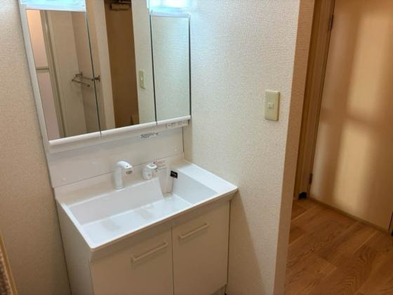 ボンリビェール吉田の洗面所|忙しい朝には欠かせない洗面所です