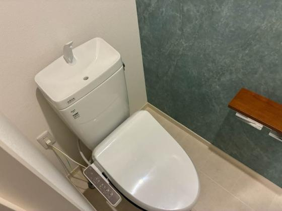 フレグランス阪南Aのトイレ|落ち着いた色調のトイレです