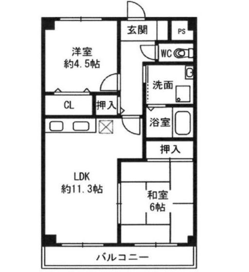 セントポーリア岸和田の間取り