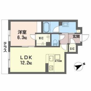 シャーメゾン　ラフテルの間取り