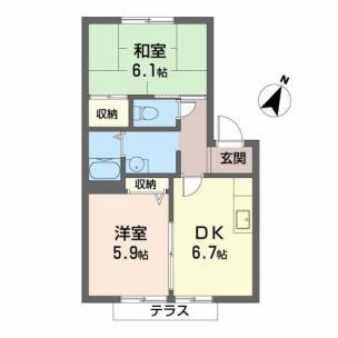 アーバンビレッジAの間取り