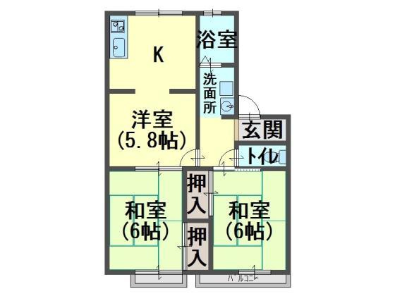 リバーサイドシティ麻生川の間取り
