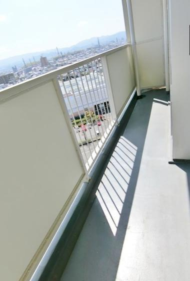佐野湊団地　1号棟　Cのバルコニー|暖かな日差しのふりそそぐバルコニー