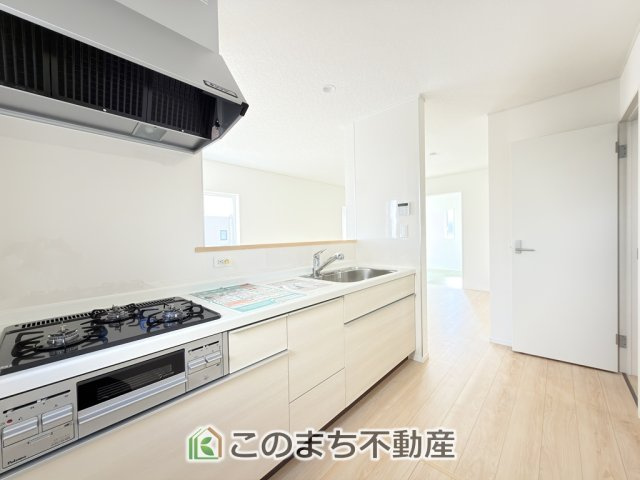 CradleGarden那須塩原市若草町第8のキッチン|人気の対面式キッチン☆料理をしながらご家族とコミュニケーションが取れます♪