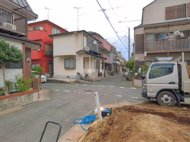 新築　富士見市水谷東2丁目の前面道路含む現地写真