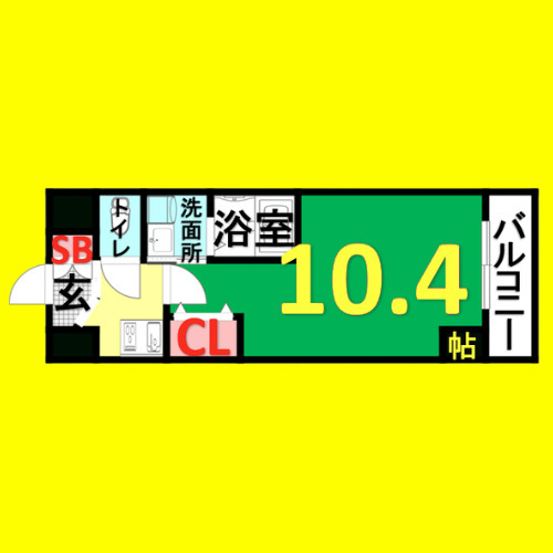 サウス名駅　名古屋市賃貸　仲介手数料無料の間取り