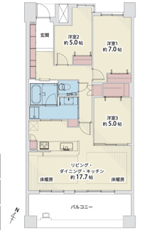  | 床暖房など設備充実【Dグランセ代官町】仲介手数料無料！葵小学校・あずま中学校