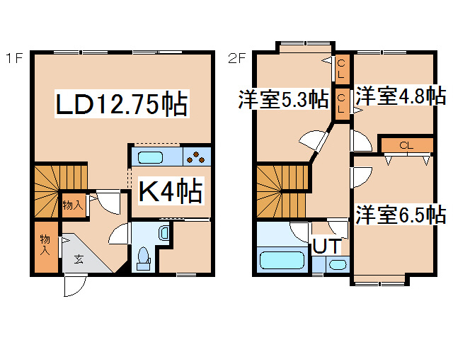 芦野タウンハウスの間取り