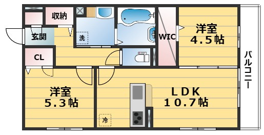 D-レジデンス二条の間取り