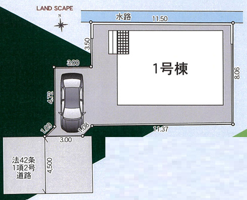 【区画図】 | 海老名市中野１丁目　新築戸建て　全１棟【仲介手数料無料】 | 【仲介手数料無料でご紹介可能です】大樹不動産