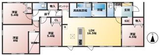 【間取り】 | 岐阜市河渡新築建売全5棟！長期優良住宅！耐震等級3・住宅性能評価書取得した安心安全なお家です♪ | 岐阜市河渡新築建売全5棟！長期優良住宅！耐震等級3・住宅性能評価書取得した安心安全なお家です♪