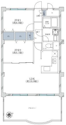 コボリマンション夙川老松台D棟の間取り|苦楽園小学校・苦楽園中学校地域！