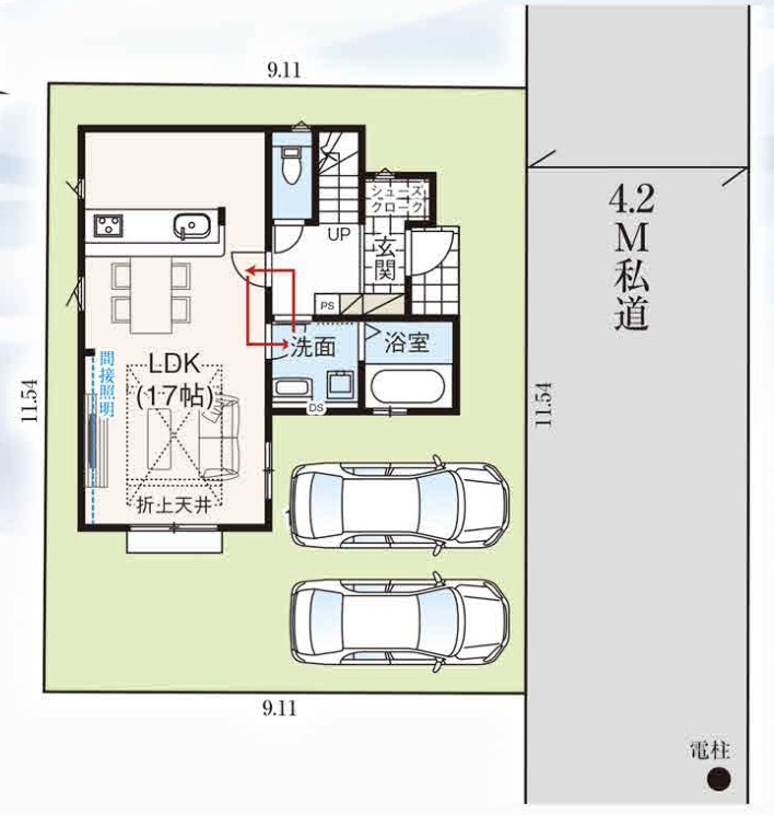 【仲介手数料無料】所沢市　林５期　全１棟　所沢市の不動産なら西武ハウジングの区画図