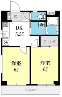 ヒルサイドテラス武蔵野台（旧ヘルスパレス２）の間取り