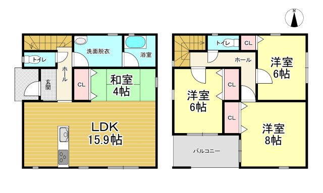 【間取り】 | クレイドルガーデン石巻市大街道北　第3