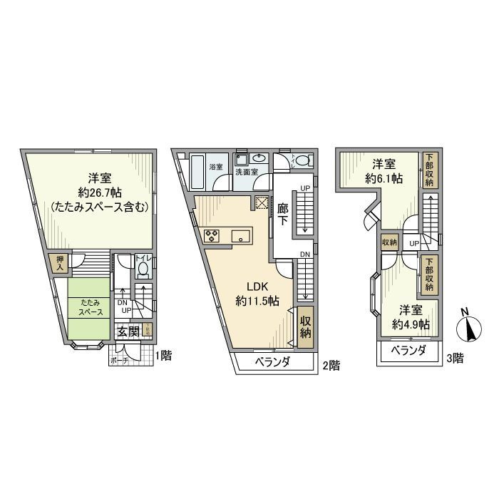 大島戸建の間取り