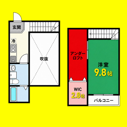 Grandole志賀本通Ⅰ　名古屋市賃貸　仲介手数料無料の間取り
