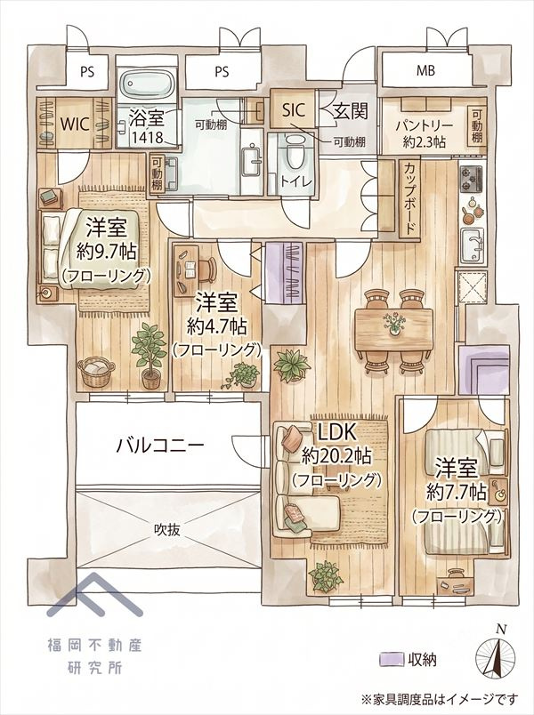 アトモスももちの間取り