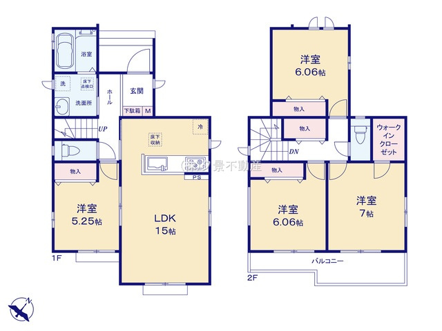 《仲介手数料無料》ふじみ野市大井中央３丁目9-15新築一戸建てハートフルタウンの間取り