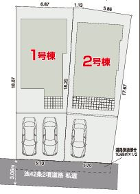 【区画図】 | ご家族様のプライベート空間が確保できる素敵な間取りです。また敷地ゆったりですので、おうち時間を楽しむのにもぴったりですね♪