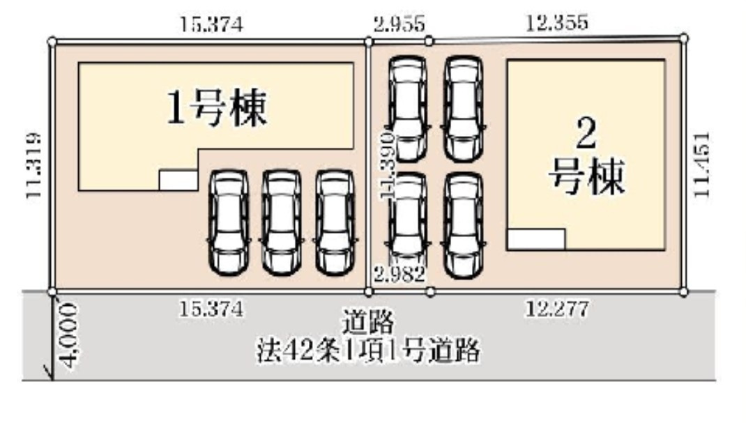 下都賀郡野木町　新築戸建3-2の区画図