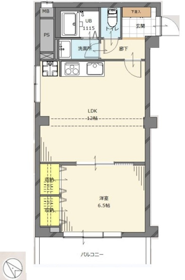 【間取り】 | 愛マンション | ペット飼育可能です！南向きのお部屋なので、陽当たり・通風良好です！