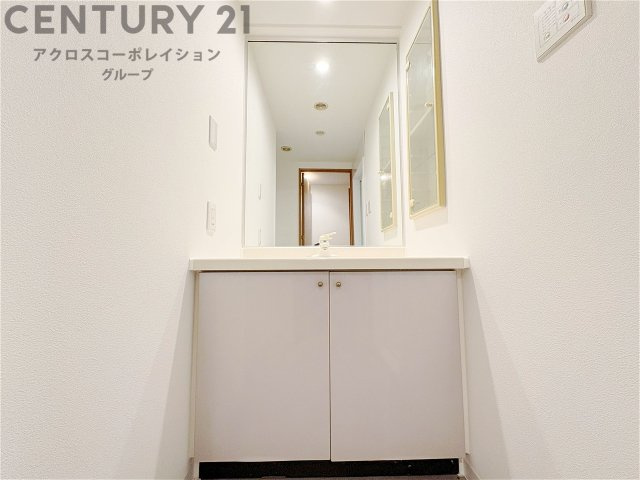化粧品や洗顔料、歯ブラシなどの必需品をまとめて置ける収納スペースがあり、使用するたびに取り出す手間が省けます。また、水回りのため、濡れても大丈夫な素材が使用されており、お手入れが簡単です。