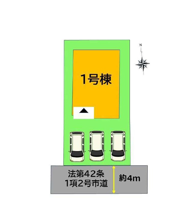 福岡市東区大岳2丁目第2-1棟（1号棟）の区画図|配置図