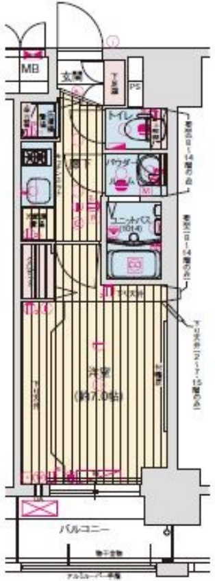 プレサンス水都OKAWAの間取り