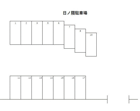 日ノ隈駐車場の区画図