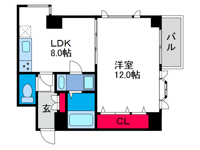 メロディハイム東帝塚山の間取り