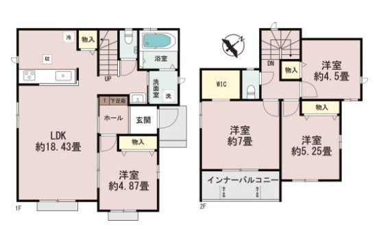 豊見城市金良Ⅲ（全10棟）B・C・D・G号棟の間取り|B号棟　3890万円