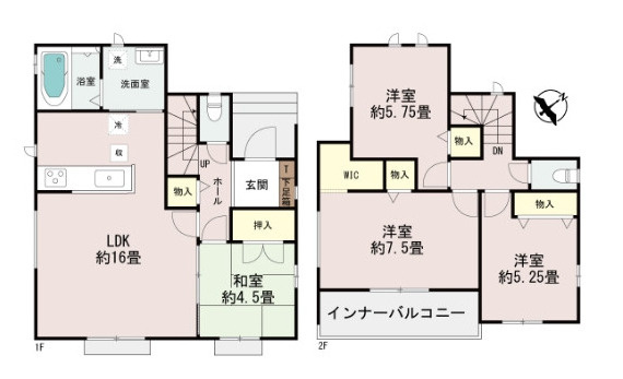 豊見城市金良Ⅲ（全10棟）B・C・D・G号棟の間取り|G号棟　4390万円
