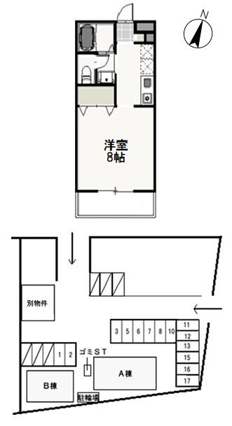 ベール花尻 Aの間取り