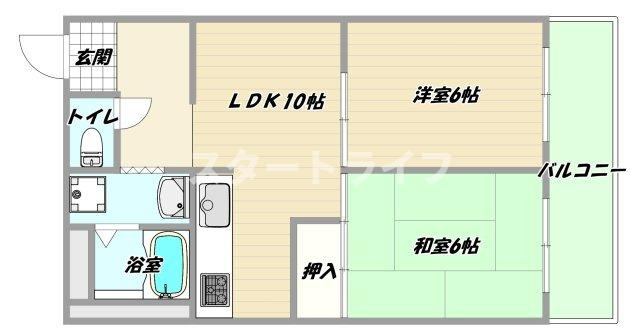 大阪市淀川区十八条２丁目の賃貸マンションの間取り