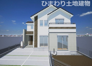 【外観】 | 秦野市南矢名  1号棟 5期 | イメージパース（完成時に現況と異なる場合は現況優先となります）