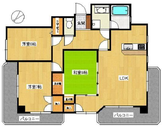 熊本市中央区水前寺１丁目の賃貸マンションの間取り