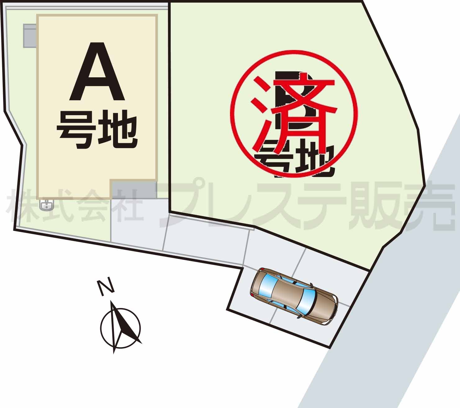生駒市萩原町の新築一戸建の区画図|全体区画図