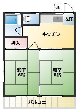 丸晃コーポAの間取り
