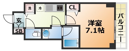 アスヴェル神戸ハーバーサイドの間取り