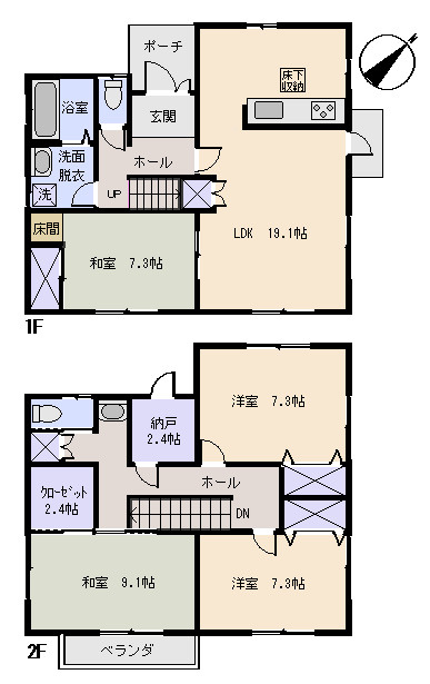 南伊豆町　湊の間取り