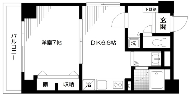 ボヌール三軒茶屋　駅近　2人入居可　追い焚き　独立洗面台の間取り
