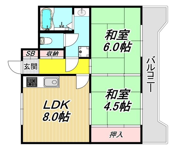 ルミエール立花の間取り