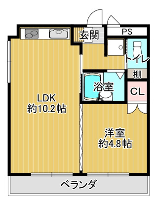 京都クレセントマンションの間取り