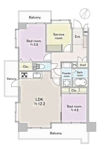 ライオンズマンション正徳町A棟の間取り